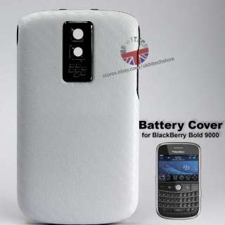 WHITE PLAID BATTERY COVER HOUSING FOR BLACKBERRY 9000  