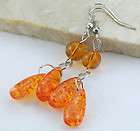 FABULOUS BALTIC AMBER EARRINGS 18K WGP 30.35 CT 2 3/8  