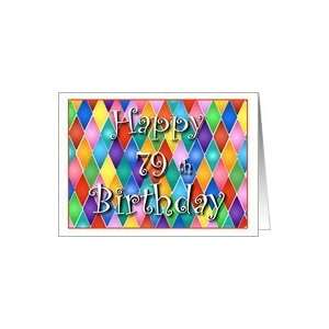  79 Years Old Colorful Birthday Cards Card: Toys & Games