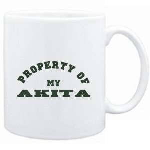 Mug White  PROPERTY OF MY Akita  Dogs: Sports & Outdoors
