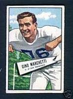 1952 Bowman Small #23 Gino Marchetti Dallas Texans  