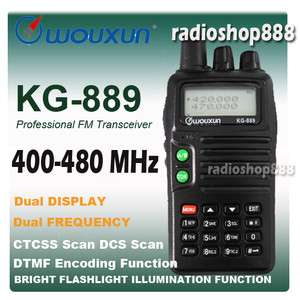 Wouxun KG 889 400 480 MHz Dual Frequency Dual Display Two Way Radio 