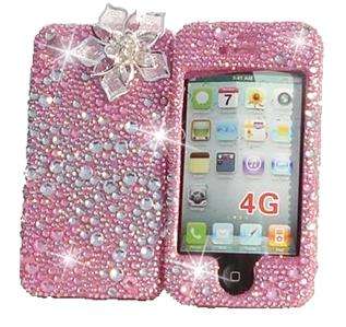 NIAGRA PINK NEW CRYSTAL BLING HARD 3D CASE COVER FOR IPHONE 4 4S 