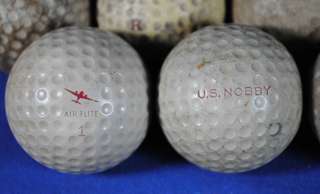 Vtg Collection Golf Balls De Soto US Nobby Union Carbide Royal 