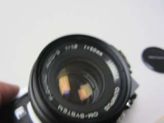 Olympus OM 1 35mm SLR Film Camera~ZUIKO AUTO W LENSE~AUTO REWINDER INC 