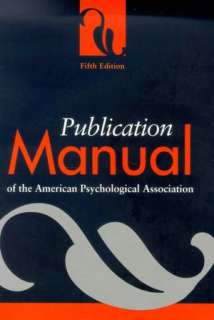 Publication Manual of the American Psychological Association (Spiral 