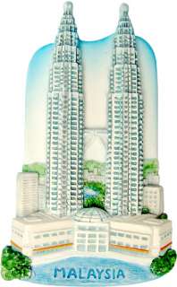 Petronas Twin Tower Malaysia Refrigerator 3D Car Magnet  