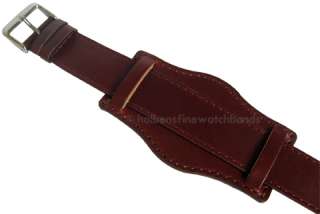 22mm Bund KITCHENER Brown Leather 2 pc German Military Flieger Watch 