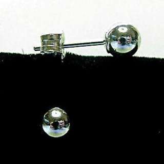 3mm Solid 925 Sterling Silver Ball Stud Post Earrings  