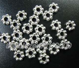 1000p Tibetan silver daisy spacer beads f0147 5mm  