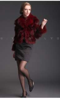 0217 women winter fox fur coat jacket outwear dress garment coats 