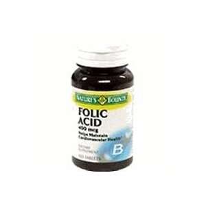 Folic Acid 400 MCG Cardio Supplement Tablets With B Vitamin   100 Ea