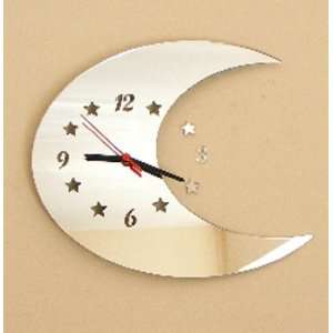  Moon Clock Mirror 40cm x 30cm