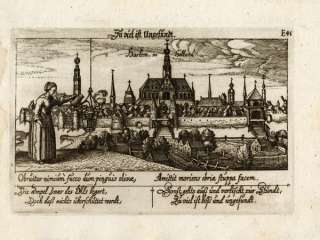 Antique Print HAARLEM NETHERLANDS LAMP Meisner 1678  