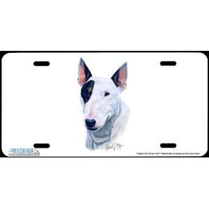 4247 English Bull Terrier Dog License Plate Car Auto Novelty Front 