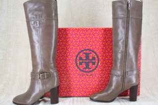 New Tory Burch Blaire Taupe Leather Tall Boots size 7 NIB Sold Out! $ 