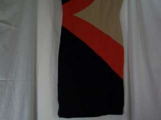   /Red/Camel Colorblock Sheath Dress Size 6 (0776) 732998640776  