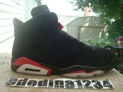 2010 Nike Air Jordan 6 Retro Size Sz 11 Black Varsity Red VI  