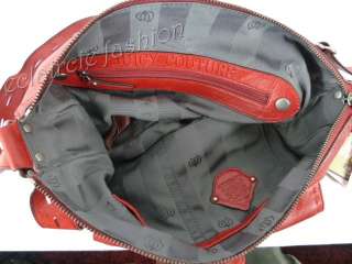 JUICY COUTURE Geranium Top Zip Leather Tassel Shoulder Bag NEW  