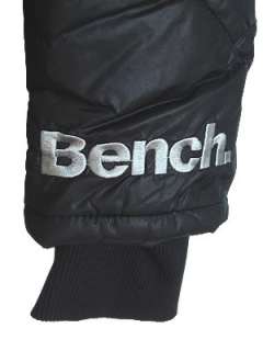 BENCH black long parka padded coat jacket BNWT XL LL 16  