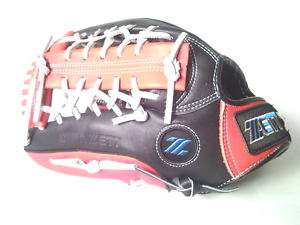 ZETT Baseball Gloves Black / Red 12,75 LHT  