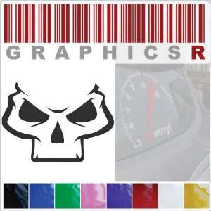   Decal Graphic   Skull Skeleton Head Eyes A901   Yellow: Automotive