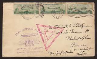 C18 Baby Zepp FIRST DAY COVER Oct 2, 1933, New York  