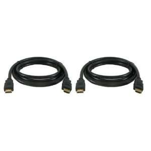  2Pak 6 Ft Gold Plated Super High Resolution HDMI M/M Cable 