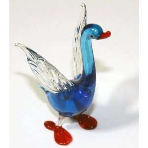   Duck   Hand Blown Glass Figurines for Farm Animal Lovers: Toys & Games