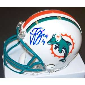  Autographed Ted Ginn & Ted Ginn Jr. Mini Helmet   Miami 