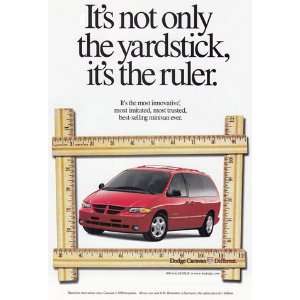  Print Ad 1999 Dodge Caravan Yardstick Dodge Books