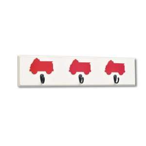  Homeworks Etc Firetruck 3 Hook Board, Red Baby