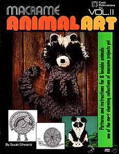 Craft Books: #1054 Macrame Animal Art Vol II #7122  