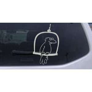  Cute Bird On Swing Animals Car Window Wall Laptop Decal 