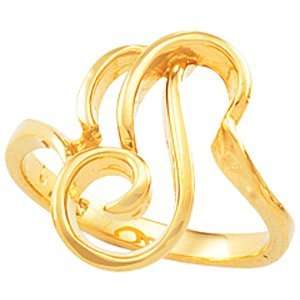  5148 14K Yellow Gold Ring Metal Fashion Ring: Jewelry