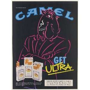   1991 Joe Camel Ultra Lights Cigarette Print Ad (53771): Home & Kitchen