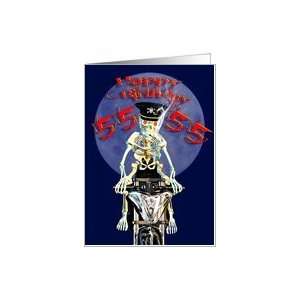  55th birthday skeleton biker Card Toys & Games