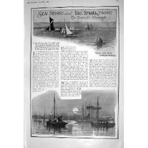  1920 SEA SALING YACHTS SHOEBURYNESS DONALD MAXWELL ANTIQUE 
