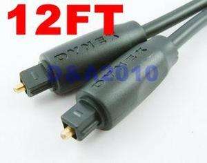 12ft OD:5MM Digital Optical Audio Fiber Toslink cable HD 12 Premium 