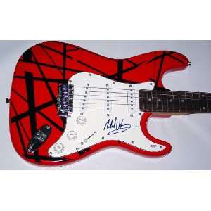  Van Halen Autographed Signed Airbrush Guitar PSA/DNA 