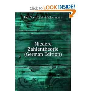  Zahlentheorie (German Edition) Paul Gustav Heinrich Bachmann Books