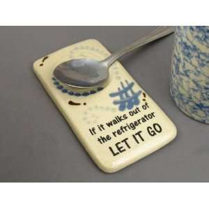   go. Mountain Meadows ceramic spoon rests with funny kitchen saying