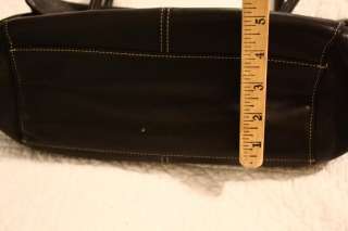 WILLISMITH Willi Smith black leather purse two strap handles baguette 
