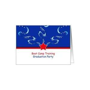 Boot Camp Training Graduation Party Invitation Patriotic Card