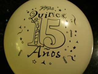 Mis 15 Años 12 Balloons/Globos in Various Colors  