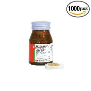 , Thyroid S, 1000 Pack, 1 Grain, by Sriprasit Pharma Co., Ltd., FREE 