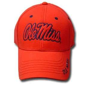NCAA OFFICIAL OLE MISSISSIPPI REBELS RED CAP HAT ADJ