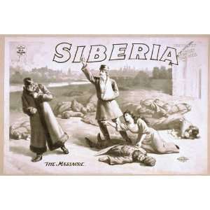  Poster Siberia written by Bartley Campbell. 1900