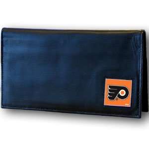   NHL Genuine Leather Checkbook Cover   Philadelphia Flyers: Sports