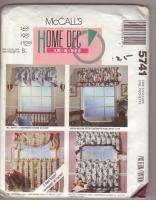 m5741 Cafe Curtains & Toppers pattern 4 styles  